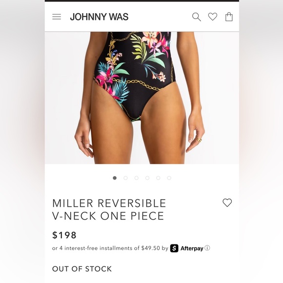 Johnny Was 2-in-1 reversible One Piece NWT Swimsuit leopard or tropical brights - Picture 15 of 16